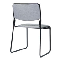 Product photo Heir chair, black frame, grey matting from the ChiedoCover company.