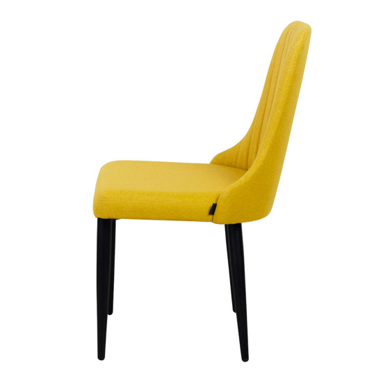 Kongsberg chair, mustard yellow, metal legs - photo 3