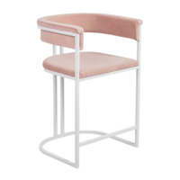 Product photo Tourmaline bar stool, velour Teddy 026, white from the manufacturer ChiedoCover, product picture, real product photo