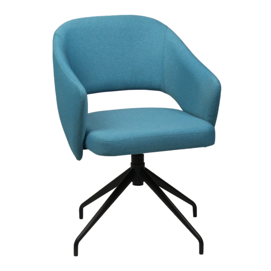 Fly chair, blue matting, swivel base - photo 1