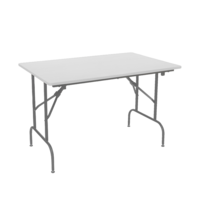 Product photo Leader 1 table with height adjustment of legs 900x600, white, silver from the manufacturer ChiedoCover, product picture, real product photo