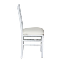 Product photo Chiavari chair-2 white, with upholstered seat from the ChiedoCover company.