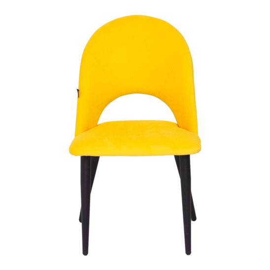 Ignis chair, black legs, yellow velour - photo 4