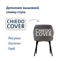 Product photo Terra chair, black legs, grey velour from the ChiedoCover company.