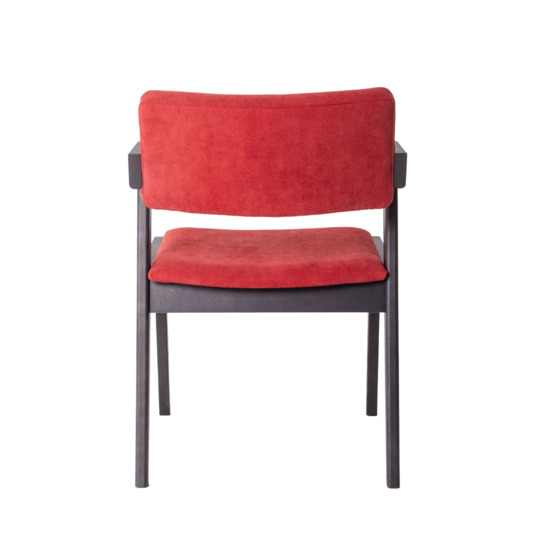 Half-seat Ostin, velour Verona 23 Red, legs beech stain black - photo 4