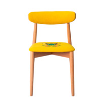 Product photo Rockwell chair, scarab embroidery, velour TEDDY 628, beech legs from the ChiedoCover company.