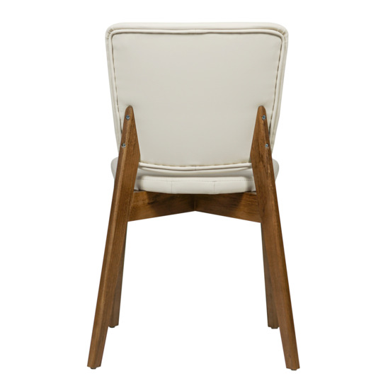 Safir chair, Luxa cream eco-leather, light beige, light walnut - photo 4