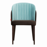 Product photo Lily half-seat, brown/ blue velour from the ChiedoCover company.