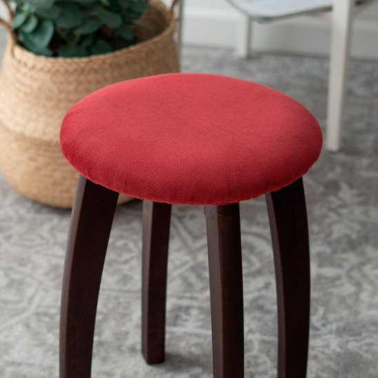 Stool cover, without foam, burgundy - photo 1