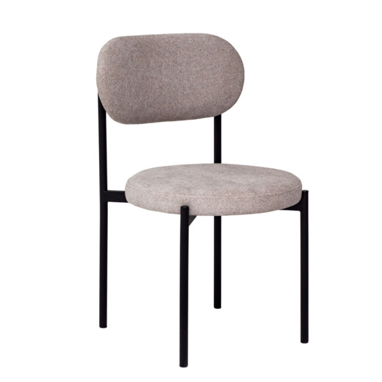 Gawaii chair, boucle Stella crystal, legs metal black moire - photo 1