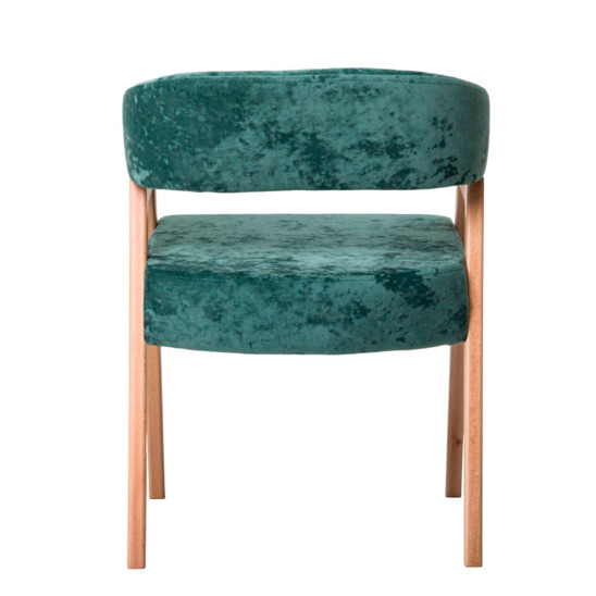 Ricco chair, velour Palermo mentol 09, beech legs - photo 4