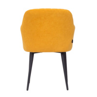 Product photo Tulip chair, yellow velour, metallic legs from the ChiedoCover company.