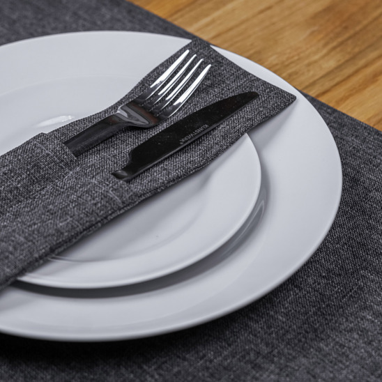 Set of grey couvert+napkin - photo 4