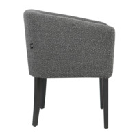 Product photo Sambuca half-seat, boucle effect matting, BUCKLE dark grey, black stain from the ChiedoCover company.