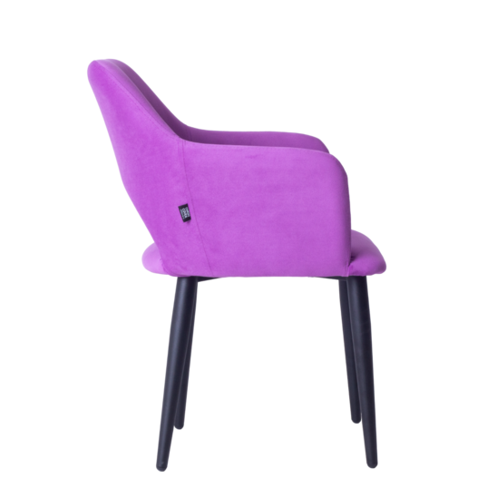 Aqua chair, velour Velutto Lux 41, metal legs RAL 9005 - photo 3