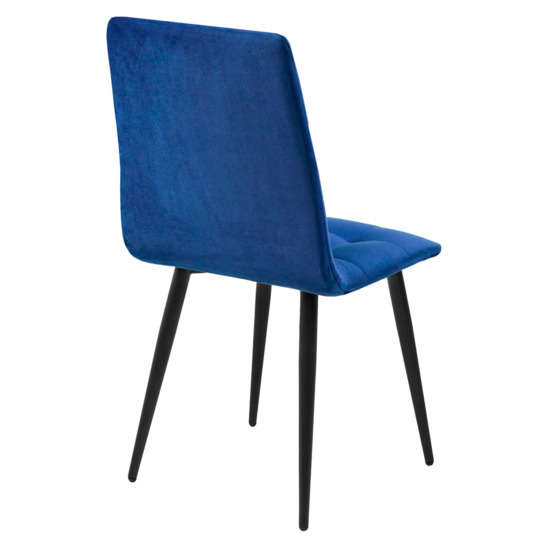 Olys chair, blue velour, metallic legs - photo 2