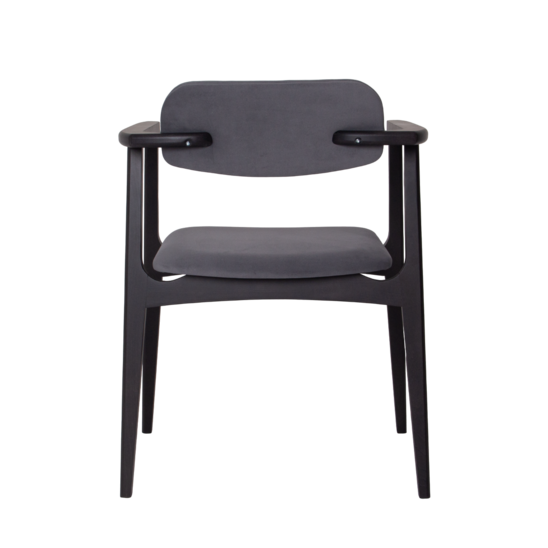 Gavi chair, velour Velutto 32, beech frame, black stain  - photo 5