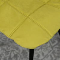 Product photo Chair cover with CHILLY backrest, large stitching, yellow from the ChiedoCover company.