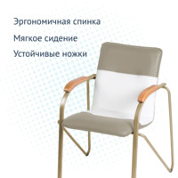 Product photo Samba chair, grey-beige/white, champagne frame from the ChiedoCover company.