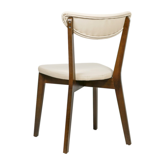 Ruby chair, eco-leather Lux almond (beige), antique walnut - photo 4