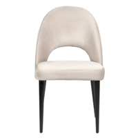 Product photo Mallin chair, beige velour, black legs from the ChiedoCover company.