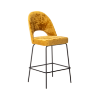 Product photo Mallin bar stool, Palermo gold 10 velour, metal legs from the manufacturer ChiedoCover, product picture, real product photo