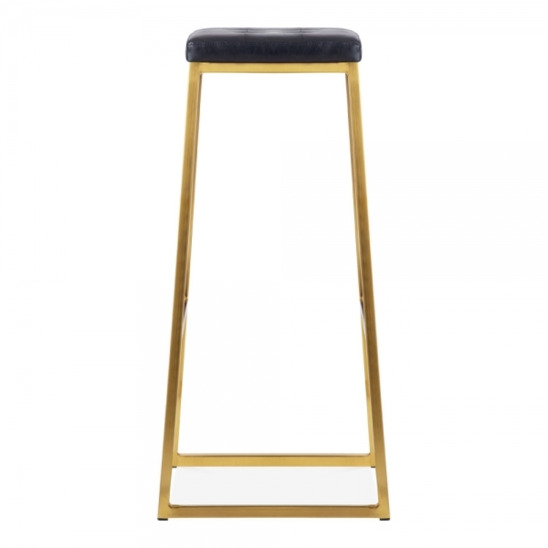 Bar stool, soft, gold - photo 3