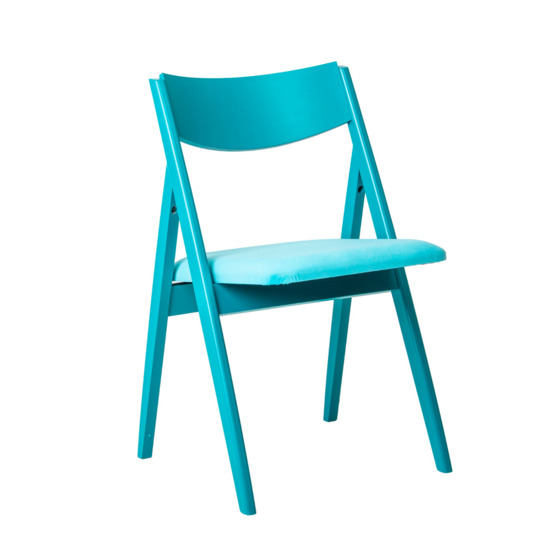 Folding chair Clack, velour Velluto 44, legs beech - photo 1