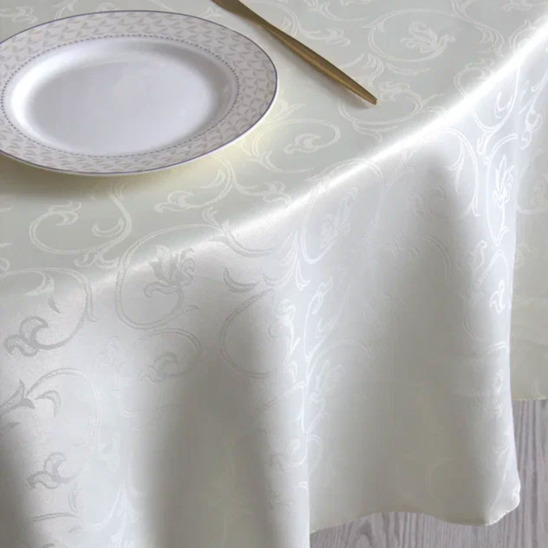 Round tablecloth D2200, zhuravinka, champagne monogram - photo 1