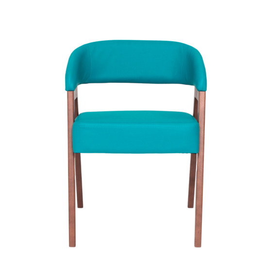 Ricco chair, Galaxy Dark Green leatherette, beech legs - photo 5