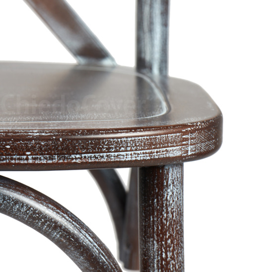 Crossback chair, wenge, white patina - photo 7