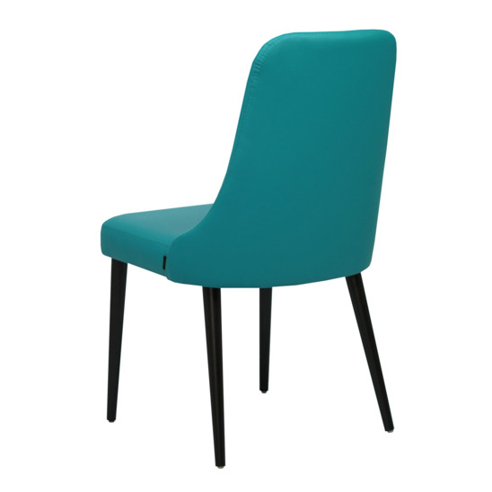 Kongsberg chair, turquoise, black legs - photo 4