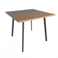 Product photo Leia table, 800*800, wotan oak, black from the manufacturer ChiedoCover, product picture, real product photo