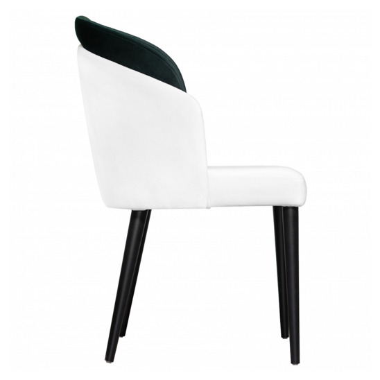 Lily half-seat, white/ dark green, black legs - photo 5