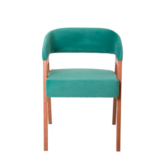 Ricco chair, velour Velutto 43, legs beech stain light walnut - photo 5