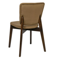 Product photo Safir chair, velour Velutto-03 beige, antique walnut from the ChiedoCover company.