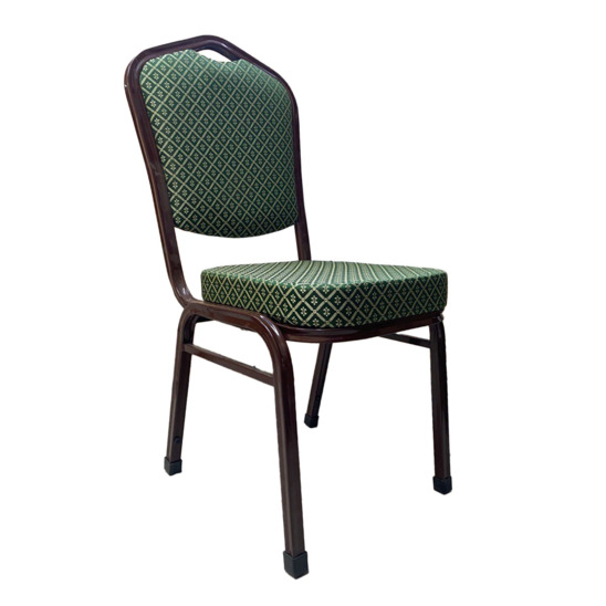 Chair Hit 25, jacquard green, brown, with external plugs - photo 1