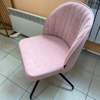 Product photo Tony's chair, velour TEDDY 325, on a swivel base from the ChiedoCover company.