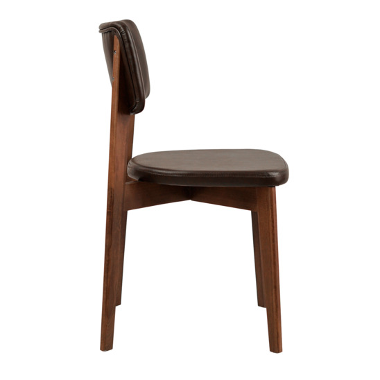 Topas chair, eco-leather brown Cometa dark Brown, antique walnut - photo 2