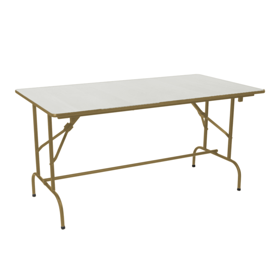 Leader 1 table with footrest 900x600, white, champagne  - photo 1