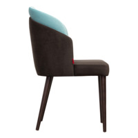 Product photo Lily half-seat, brown/ blue velour from the ChiedoCover company.
