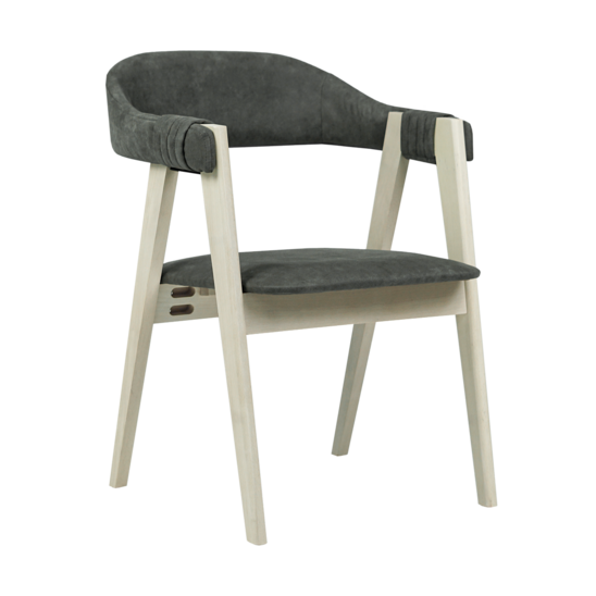 Dolche half-seat, grey suede, Shanegreen grey, organic white - photo 1