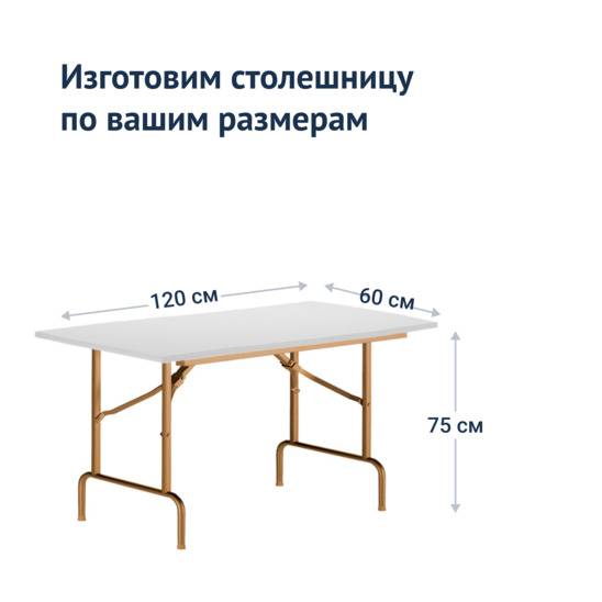 Table Leader 1, 1200x600, white, champagne, PVC edge, without bumpers - photo 3