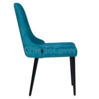 Product photo Kongsberg chair, blue, black legs from the ChiedoCover company.