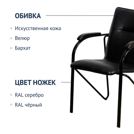 Samba chair, black, frame black - photo 4