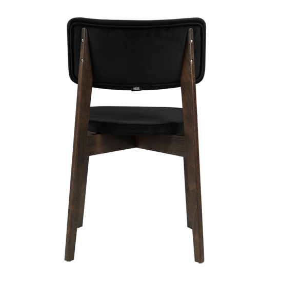 Topas chair, velour Velutto-34 black, stain wenge - photo 5