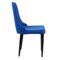 Product photo Kongsberg chair, velour blue velutto 45, metal legs from the ChiedoCover company.
