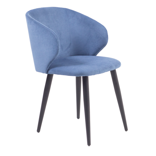 Mark chair, blue velour - photo 1