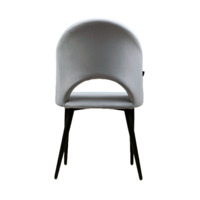 Product photo Ignis chair, black legs, grey velour from the ChiedoCover company.