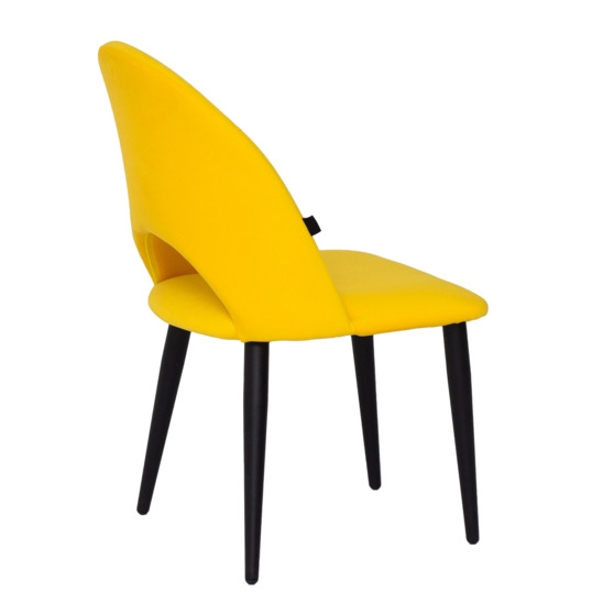 Ignis chair, black legs, yellow velour - photo 5